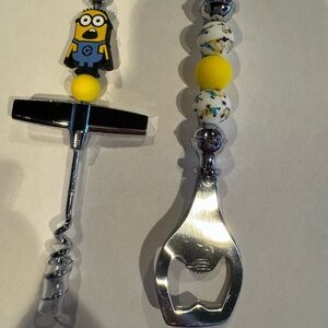 Minion Themed Bottle Opener and Corkscrew Set